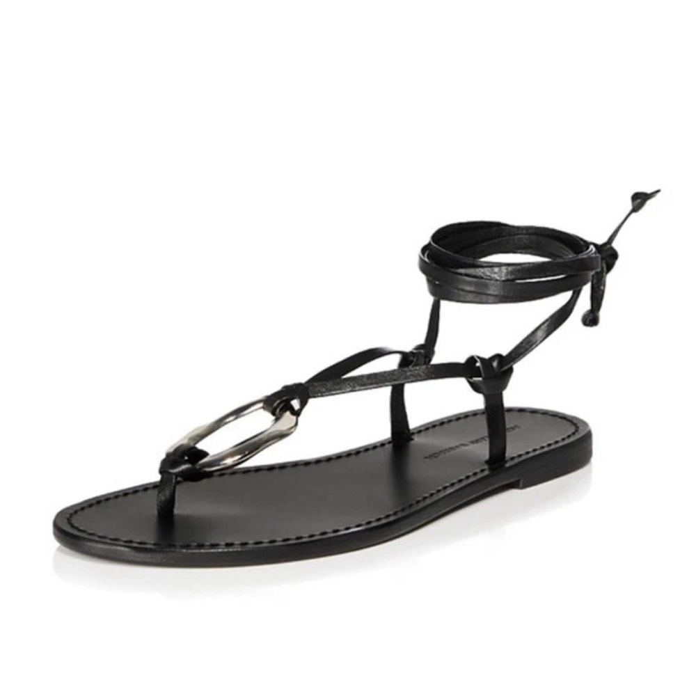 NWB Aqua x Liat Baruch Ilria Ankle Tie‎ Strappy Thong Sandals 6.5 Designer Italy
